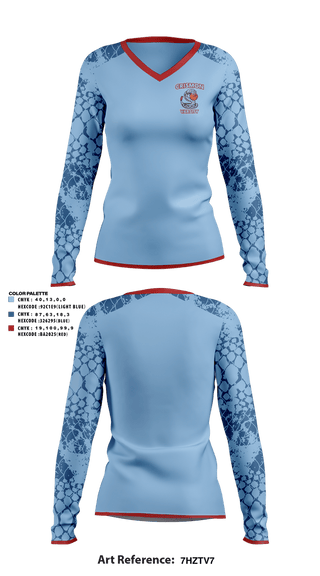 Womens Long Sleeve Vneck Shirt, Crismon Rattlers, Women's Basketball, Teamtime, Team time, sublimation, custom sports apparel, team uniforms, spirit wear, spiritwear, sports uniforms, custom shirts, team store, custom team store, fundraiser sports, apparel fundraiser