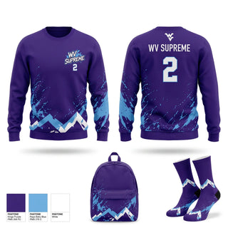 Crew Neck Sweatshirt, WV Supreme, Men's Basketball, Teamtime, Team time, sublimation, custom sports apparel, team uniforms, spirit wear, spiritwear, sports uniforms, custom shirts, team store, custom team store, fundraiser sports, apparel fundraiser