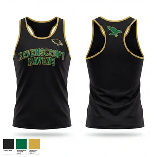 Mens Track Singlet, Ravenscroft Ravens Track & Field, Track & Field, Teamtime, Team time, sublimation, custom sports apparel, team uniforms, spirit wear, spiritwear, sports uniforms, custom shirts, team store, custom team store, fundraiser sports, apparel fundraiser