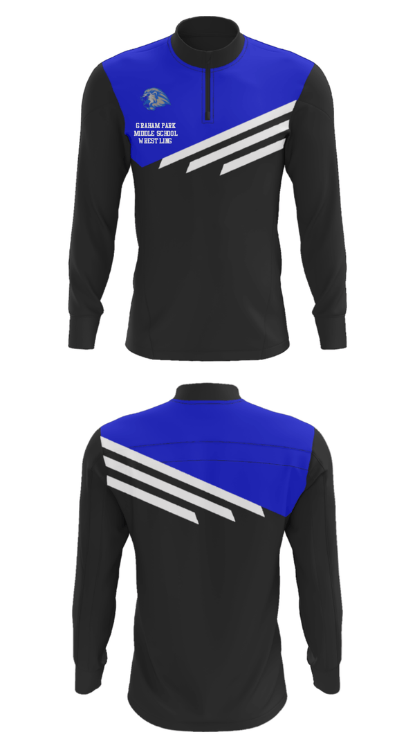 Quarter Zip Jacket, Graham Park Middle School Wrestling, Wrestling, Teamtime, Team time, sublimation, custom sports apparel, team uniforms, spirit wear, spiritwear, sports uniforms, custom shirts, team store, custom team store, fundraiser sports, apparel fundraiser