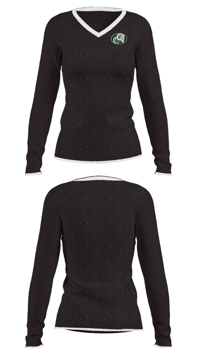 Parkside High School Bands 66765284 Women's Long Sleeve V-neck Shirt - 33