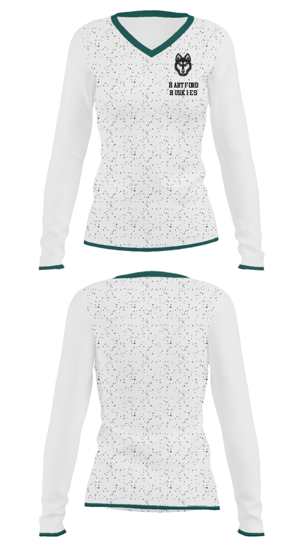 Women's Long Sleeve Vneck Shirt, Hartford Huskies, Wrestling, Teamtime, Team time, sublimation, custom sports apparel, team uniforms, spirit wear, spiritwear, sports uniforms, custom shirts, team store, custom team store, fundraiser sports, apparel fundraiser