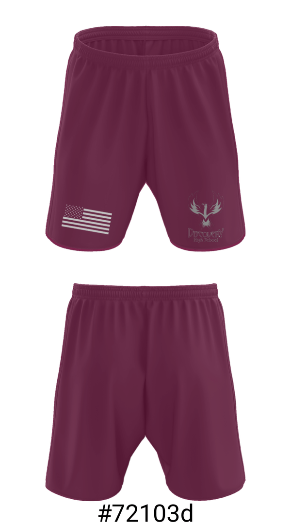 Athletic Shorts With Pockets, Discovery High School, Spirit Store, Teamtime, Team time, sublimation, custom sports apparel, team uniforms, spirit wear, spiritwear, sports uniforms, custom shirts, team store, custom team store, fundraiser sports, apparel fundraiser