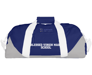 Duffle Bag, Blessed Virgin Mary School, Spirit Store, Teamtime, Team time, sublimation, custom sports apparel, team uniforms, spirit wear, spiritwear, sports uniforms, custom shirts, team store, custom team store, fundraiser sports, apparel fundraiser