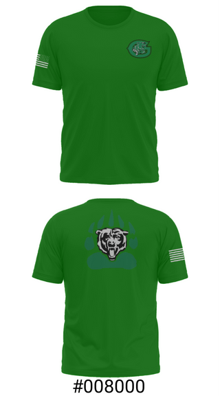 Short Sleeve Performance Shirt, Gold-Burg High School Basketball, Women's Basketball, Teamtime, Team time, sublimation, custom sports apparel, team uniforms, spirit wear, spiritwear, sports uniforms, custom shirts, team store, custom team store, fundraiser sports, apparel fundraiser