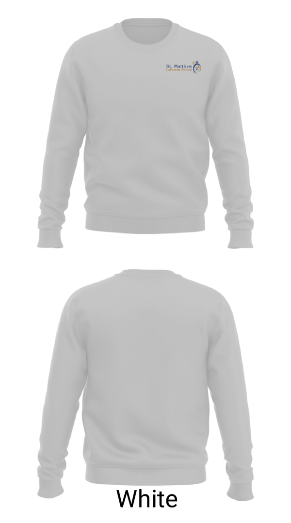 Crew Neck Sweatshirt, St Matthews Lutheran School, Spirit Store, Teamtime, Team time, sublimation, custom sports apparel, team uniforms, spirit wear, spiritwear, sports uniforms, custom shirts, team store, custom team store, fundraiser sports, apparel fundraiser