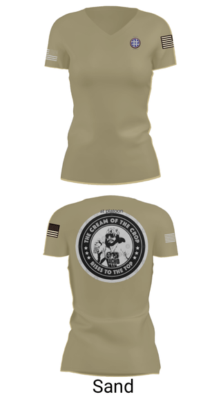 Women's Short Sleeve Vneck Shirt, 263rd QM, Army, Teamtime, Team time, sublimation, custom sports apparel, team uniforms, spirit wear, spiritwear, sports uniforms, custom shirts, team store, custom team store, fundraiser sports, apparel fundraiser