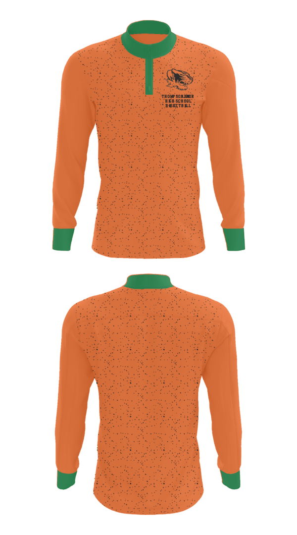 Quarter Zip Jacket, Thompson Junior High School Basketball, Women's Basketball, Teamtime, Team time, sublimation, custom sports apparel, team uniforms, spirit wear, spiritwear, sports uniforms, custom shirts, team store, custom team store, fundraiser sports, apparel fundraiser