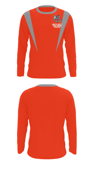 North Scott High School Bowling 78157248 Long Sleeve Performance Shirt - 31