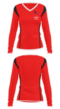 Theodore Roosevelt High School Basketball 61081545 Women's Long Sleeve V-neck Shirt - 35