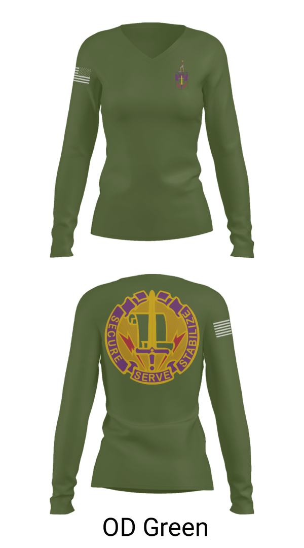 Women's Long Sleeve Vneck Shirt, 405th Civil Affairs Battalion, Army, Teamtime, Team time, sublimation, custom sports apparel, team uniforms, spirit wear, spiritwear, sports uniforms, custom shirts, team store, custom team store, fundraiser sports, apparel fundraiser