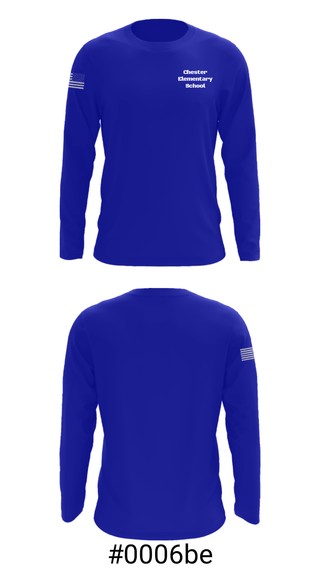 Long Sleeve Performance Shirt, Chester Elementary School, Spirit Store, Teamtime, Team time, sublimation, custom sports apparel, team uniforms, spirit wear, spiritwear, sports uniforms, custom shirts, team store, custom team store, fundraiser sports, apparel fundraiser