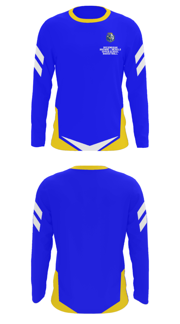 Long Sleeve Performance Shirt, Buckingham Browne & Nichols Upper School  Basketball, Men's Basketball, Teamtime, Team time, sublimation, custom sports apparel, team uniforms, spirit wear, spiritwear, sports uniforms, custom shirts, team store, custom team store, fundraiser sports, apparel fundraiser