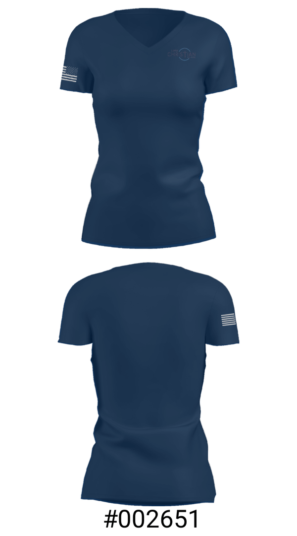 Women's Short Sleeve Vneck Shirt, Lima Christian School, Spirit Store, Teamtime, Team time, sublimation, custom sports apparel, team uniforms, spirit wear, spiritwear, sports uniforms, custom shirts, team store, custom team store, fundraiser sports, apparel fundraiser