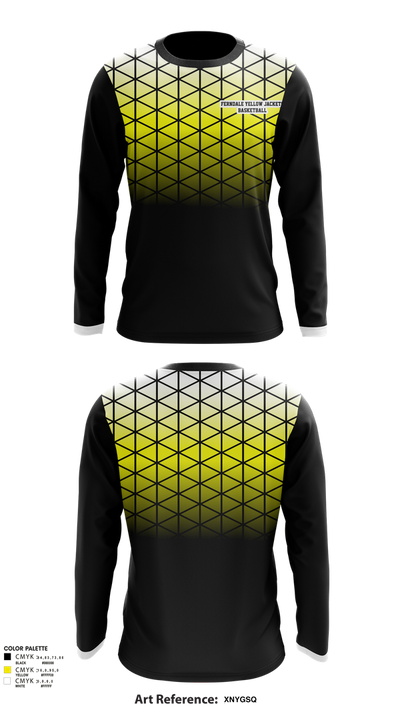 Ferndale Yellow Jackets 93326074 Long Sleeve Performance Shirt 1