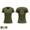 JCSE 8432884 Women's Short Sleeve V-neck Shirt - 1