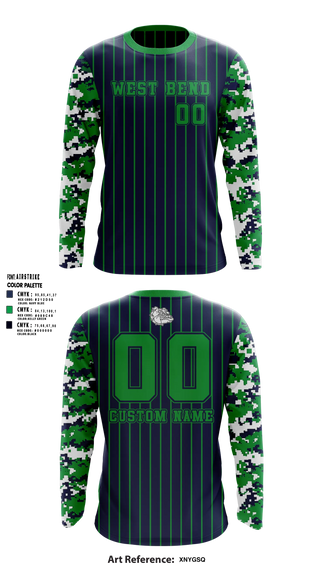 Long Sleeve Performance Shirt, West Bend 9U Bulldogs, Baseball, Teamtime, Team time, sublimation, custom sports apparel, team uniforms, spirit wear, spiritwear, sports uniforms, custom shirts, team store, custom team store, fundraiser sports, apparel fundraiser