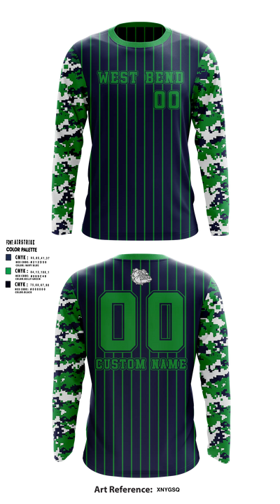 West Bend 9U Bulldogs Long Sleeve Performance Shirt - 5