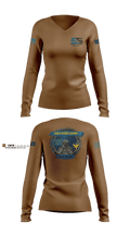 55th Public Affairs Company Women's Long Sleeve V-neck Shirt - 100