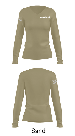 Women's Long Sleeve Vneck Shirt, Demirel, Navy, Teamtime, Team time, sublimation, custom sports apparel, team uniforms, spirit wear, spiritwear, sports uniforms, custom shirts, team store, custom team store, fundraiser sports, apparel fundraiser
