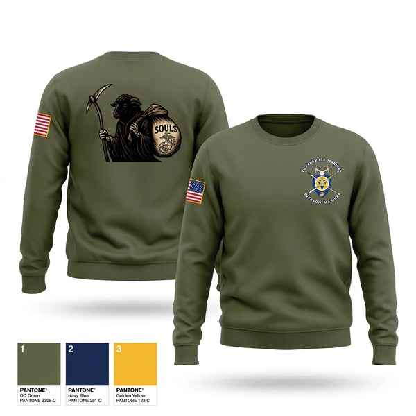 Crew Neck Sweatshirt, RSS Clarksville, Marines, Teamtime, Team time, sublimation, custom sports apparel, team uniforms, spirit wear, spiritwear, sports uniforms, custom shirts, team store, custom team store, fundraiser sports, apparel fundraiser