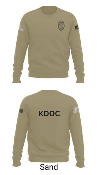 Crew Neck Sweatshirt, KDOC, Police, Teamtime, Team time, sublimation, custom sports apparel, team uniforms, spirit wear, spiritwear, sports uniforms, custom shirts, team store, custom team store, fundraiser sports, apparel fundraiser