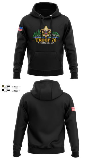 Hoodie, Troop 76, , Teamtime, Team time, sublimation, custom sports apparel, team uniforms, spirit wear, spiritwear, sports uniforms, custom shirts, team store, custom team store, fundraiser sports, apparel fundraiser