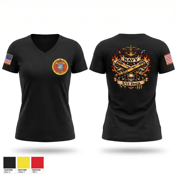 Womens Short Sleeve Vneck Shirt, 3/11, Navy, Teamtime, Team time, sublimation, custom sports apparel, team uniforms, spirit wear, spiritwear, sports uniforms, custom shirts, team store, custom team store, fundraiser sports, apparel fundraiser