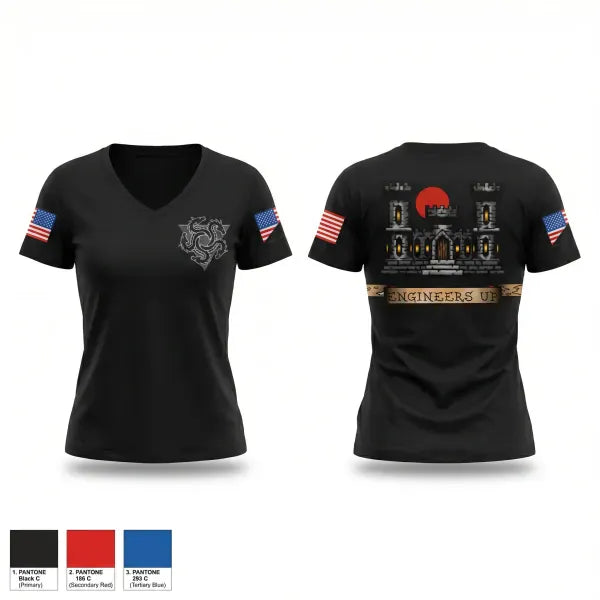 Womens Short Sleeve Vneck Shirt, 100th MRBC, Army, Teamtime, Team time, sublimation, custom sports apparel, team uniforms, spirit wear, spiritwear, sports uniforms, custom shirts, team store, custom team store, fundraiser sports, apparel fundraiser