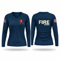 Odessa Fire Rescue Protection District Women's Long Sleeve V-neck Shirt - 1