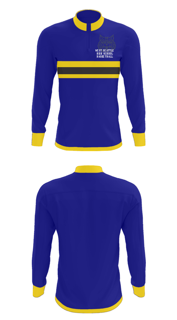 Quarter Zip Jacket, West Seattle High School Basketball, Women's Basketball, Teamtime, Team time, sublimation, custom sports apparel, team uniforms, spirit wear, spiritwear, sports uniforms, custom shirts, team store, custom team store, fundraiser sports, apparel fundraiser