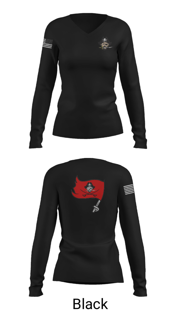 Women's Long Sleeve Vneck Shirt, Plainview High School Basketball, Women's Basketball, Teamtime, Team time, sublimation, custom sports apparel, team uniforms, spirit wear, spiritwear, sports uniforms, custom shirts, team store, custom team store, fundraiser sports, apparel fundraiser