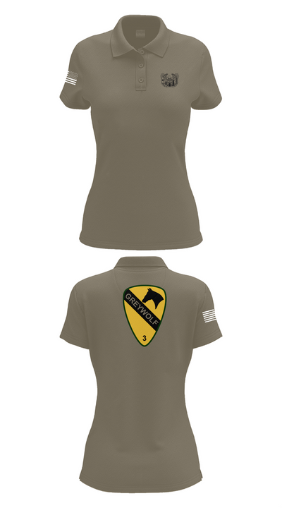 1st cav Div 3abct 85829502 Women's Short Sleeve Performance Polo  - 75