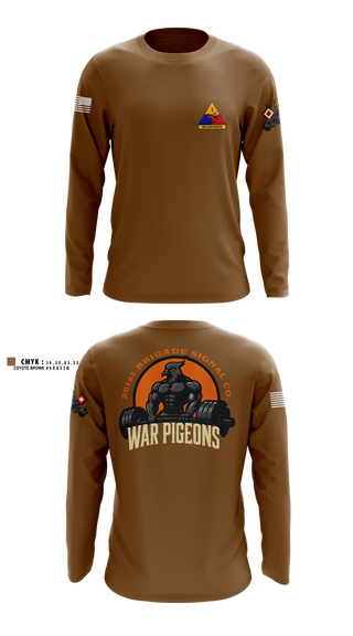 Long Sleeve Performance Shirt, 261st War Pigeons, Army, Teamtime, Team time, sublimation, custom sports apparel, team uniforms, spirit wear, spiritwear, sports uniforms, custom shirts, team store, custom team store, fundraiser sports, apparel fundraiser