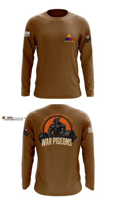 261st War Pigeons Long Sleeve Performance Shirt 103