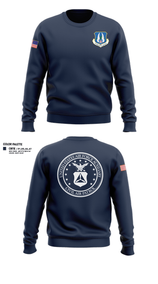 Crew Neck Sweatshirt, Southside composite squadron, Air Force, Teamtime, Team time, sublimation, custom sports apparel, team uniforms, spirit wear, spiritwear, sports uniforms, custom shirts, team store, custom team store, fundraiser sports, apparel fundraiser
