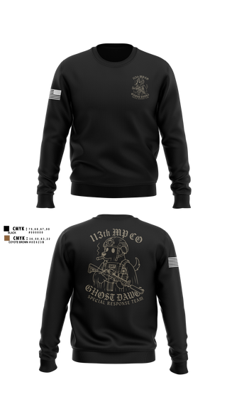 Crew Neck Sweatshirt, 113th MP CO, Army, Teamtime, Team time, sublimation, custom sports apparel, team uniforms, spirit wear, spiritwear, sports uniforms, custom shirts, team store, custom team store, fundraiser sports, apparel fundraiser