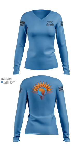 Womens Long Sleeve Vneck Shirt, Task Force Bastards, , Teamtime, Team time, sublimation, custom sports apparel, team uniforms, spirit wear, spiritwear, sports uniforms, custom shirts, team store, custom team store, fundraiser sports, apparel fundraiser