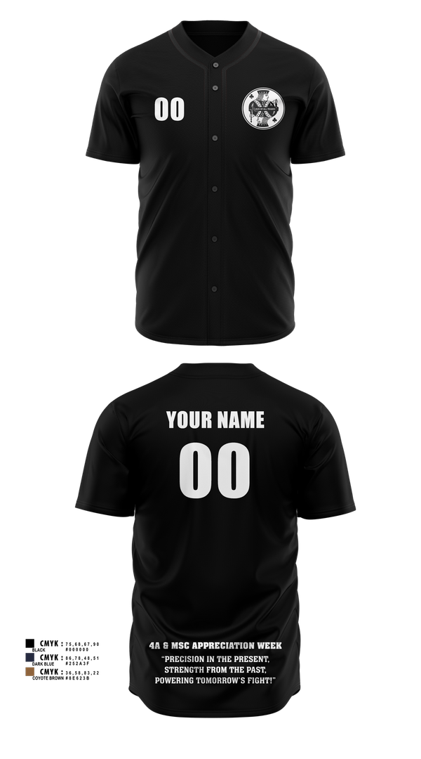 Full Button Baseball Jersey, Joint Base San Antonio 4A/MSC, , Teamtime, Team time, sublimation, custom sports apparel, team uniforms, spirit wear, spiritwear, sports uniforms, custom shirts, team store, custom team store, fundraiser sports, apparel fundraiser