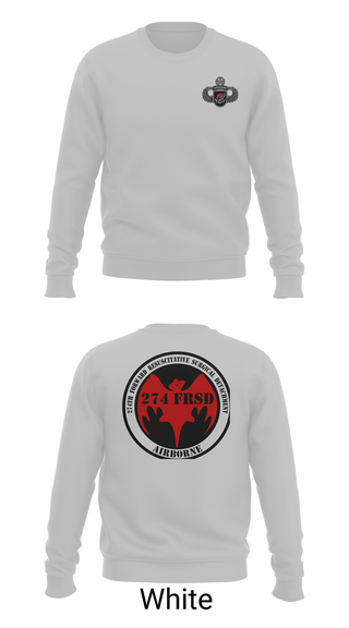 Crew Neck Sweatshirt, 274th FRSD (Airborne), Army, Teamtime, Team time, sublimation, custom sports apparel, team uniforms, spirit wear, spiritwear, sports uniforms, custom shirts, team store, custom team store, fundraiser sports, apparel fundraiser