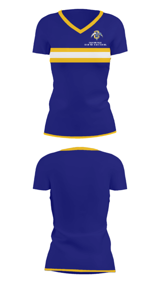 Women's Short Sleeve Vneck Shirt, Calhoun Falls Charter High School, Spirit Store, Teamtime, Team time, sublimation, custom sports apparel, team uniforms, spirit wear, spiritwear, sports uniforms, custom shirts, team store, custom team store, fundraiser sports, apparel fundraiser