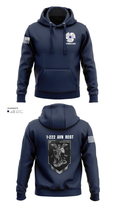 1-222 Aviaition Regiment 73134658 Hoodie - 23