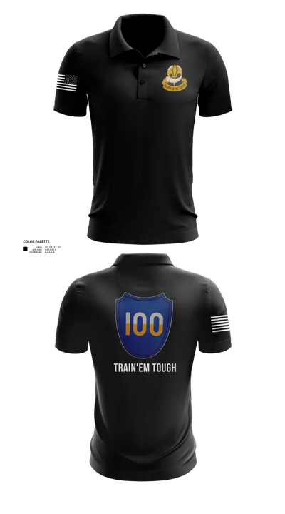 100th Training Division Short Sleeve Performance Polo - 21
