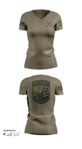 486th Civil Affairs Battalion Women's Short Sleeve V-neck Shirt - 23