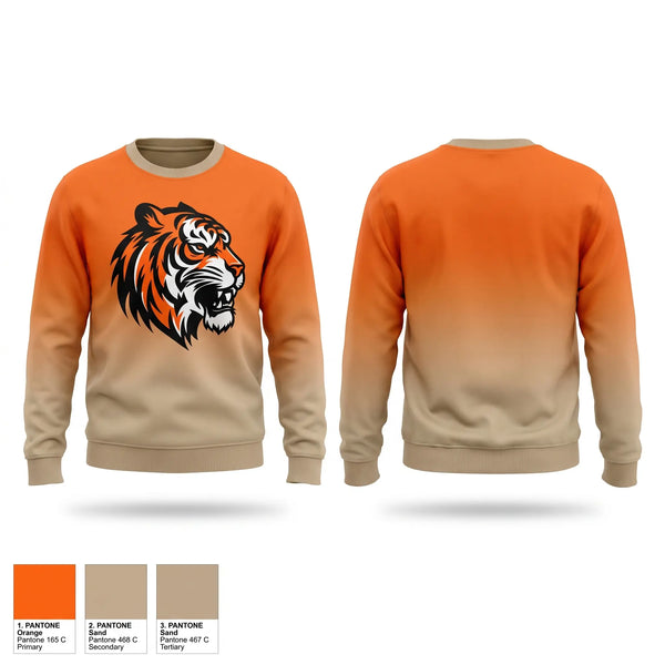 Crew Neck Sweatshirt, HERRIN TIGERS, Cross Country, Teamtime, Team time, sublimation, custom sports apparel, team uniforms, spirit wear, spiritwear, sports uniforms, custom shirts, team store, custom team store, fundraiser sports, apparel fundraiser