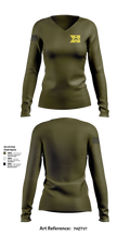 E1-81 AR BDE 50665632 Women's Long Sleeve V-neck Shirt - 101