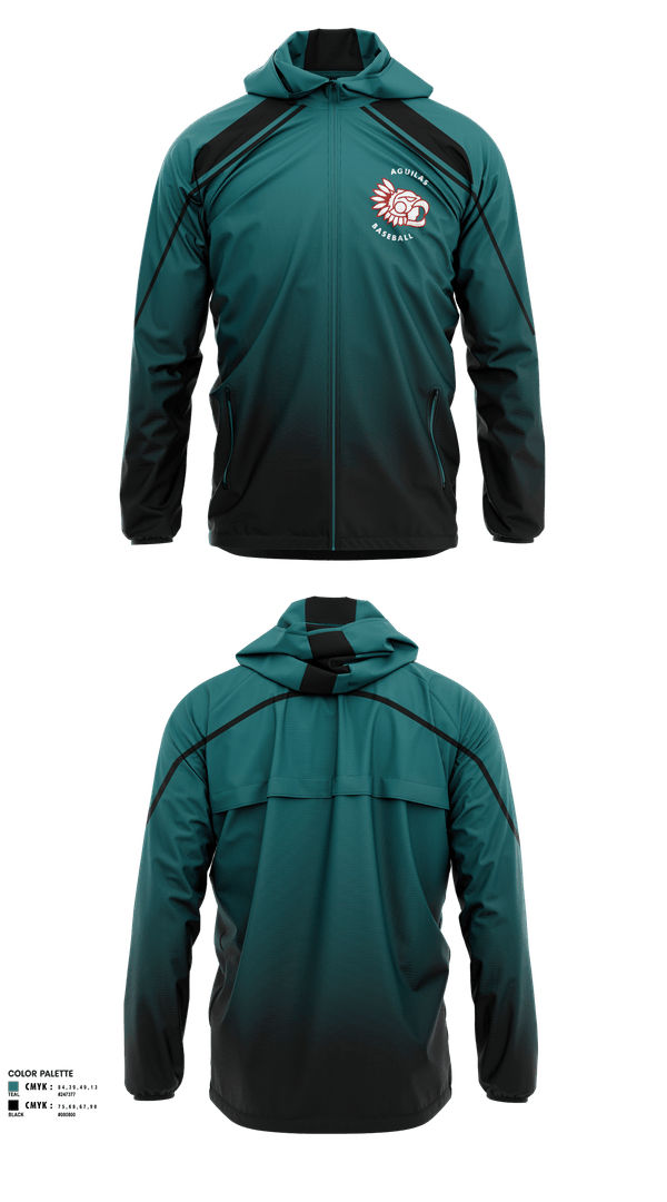 Windbreaker, aguilas, Baseball, Teamtime, Team time, sublimation, custom sports apparel, team uniforms, spirit wear, spiritwear, sports uniforms, custom shirts, team store, custom team store, fundraiser sports, apparel fundraiser