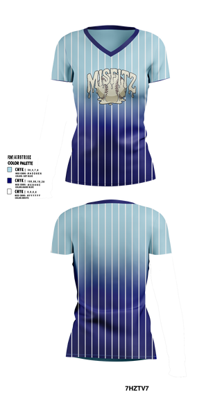 Womens Short Sleeve Vneck Shirt, Misfitz, Softball, Teamtime, Team time, sublimation, custom sports apparel, team uniforms, spirit wear, spiritwear, sports uniforms, custom shirts, team store, custom team store, fundraiser sports, apparel fundraiser