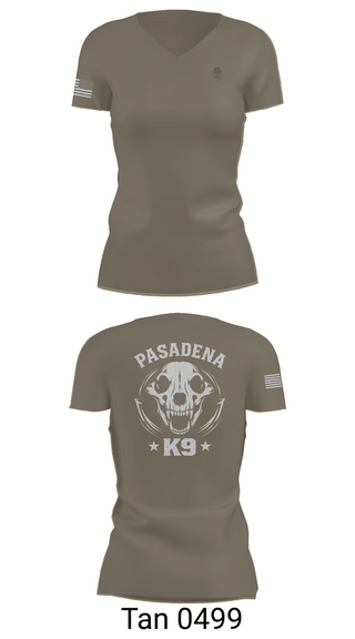 Womens Short Sleeve Vneck Shirt, Pasadena K9, Police, Teamtime, Team time, sublimation, custom sports apparel, team uniforms, spirit wear, spiritwear, sports uniforms, custom shirts, team store, custom team store, fundraiser sports, apparel fundraiser