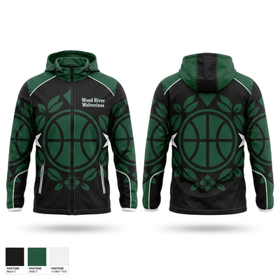 Wood River Wolverines Windbreaker - 1